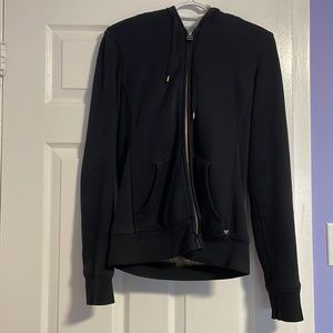 Aritzia TNA fur zip up sweater